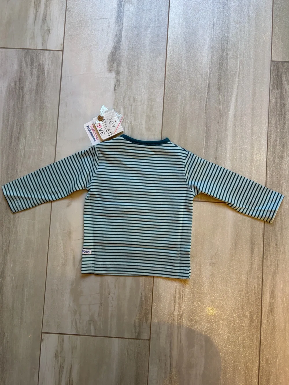 NWT RuggedButts Twilight & Starlight Striped Button Long Sleeve T-Shirt boys 3M